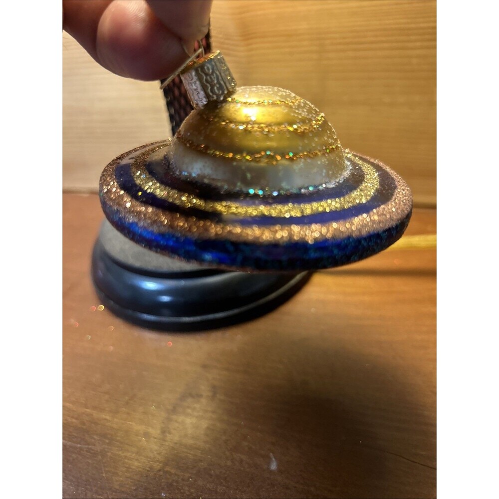 Old World Christmas Glass Blown Ornament for Christmas Tree, Saturn